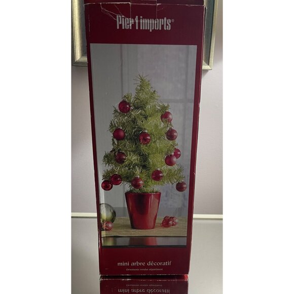Artificial Mini Christmas Tree In Red Pot By Pier 1 Imports - Picture 2 of 4